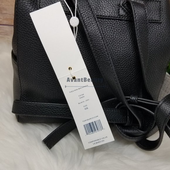 Tory Burch Thea Mini Backpack Black New Leather main image 4